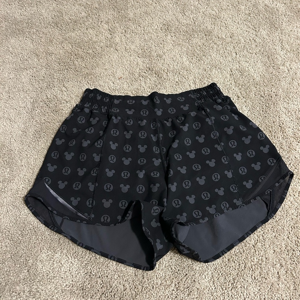 lululemon athletica Black Patterned Athletic Shorts